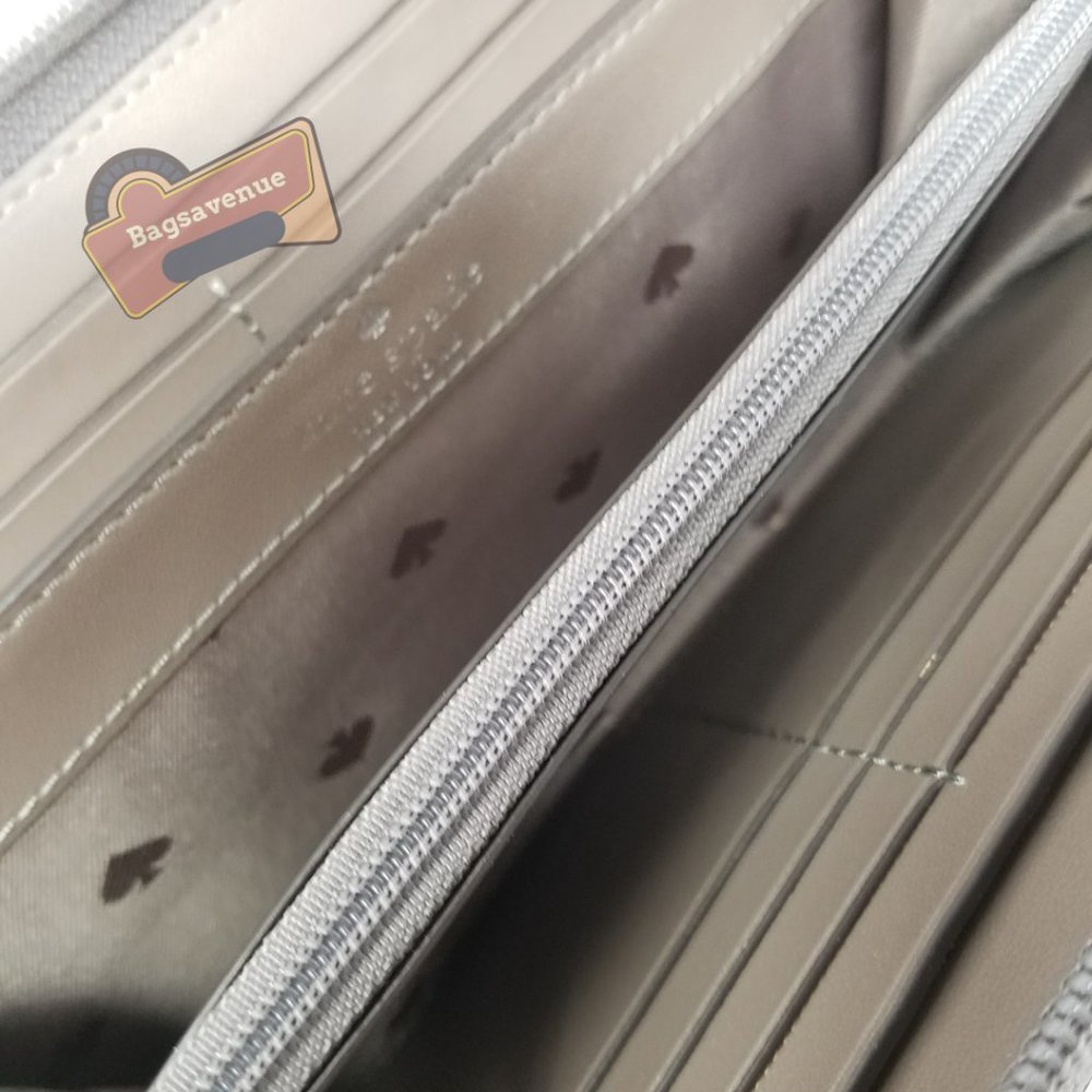 #bagsavenue pvc saffiano greta court neda Grey wallet cityscape Kate Spade - Picture 8 of 10